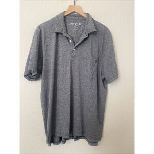 Mens ORVIS Classic Collection Gray Polo Shirt Size 2XL